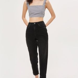 Topshop mom jeans in grey